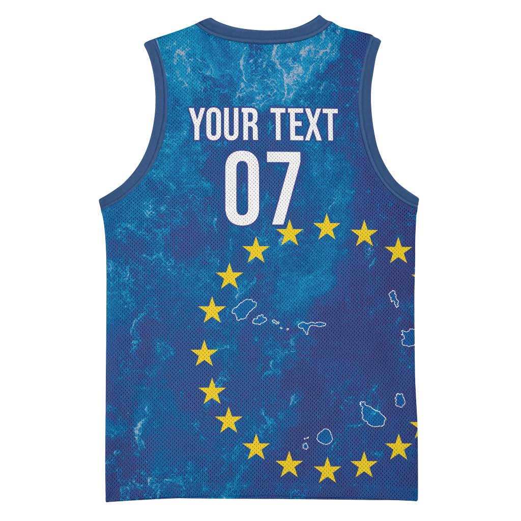 Cape Verde Tubaroes Azuis Custom Basketball Jersey Break The Waves LT7