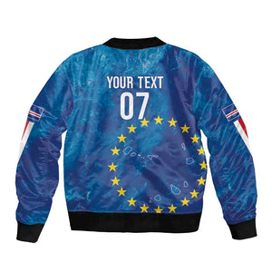 Cape Verde Tubaroes Azuis Custom Bomber Jacket Break The Waves - African Pride