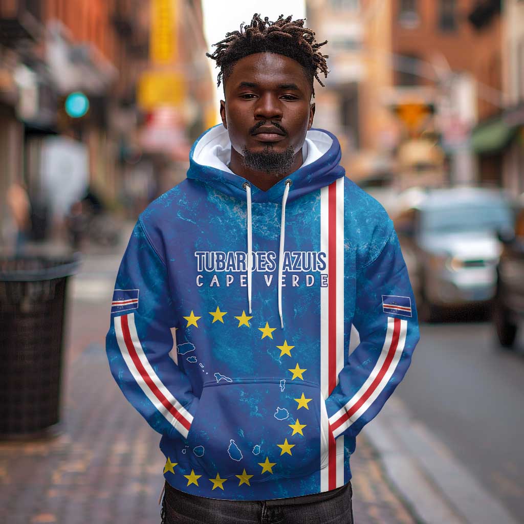 Cape Verde Tubaroes Azuis Custom Hoodie Break The Waves - African Pride
