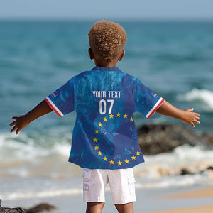 Cape Verde Tubaroes Azuis Custom Kid Hawaiian Shirt Break The Waves - African Pride