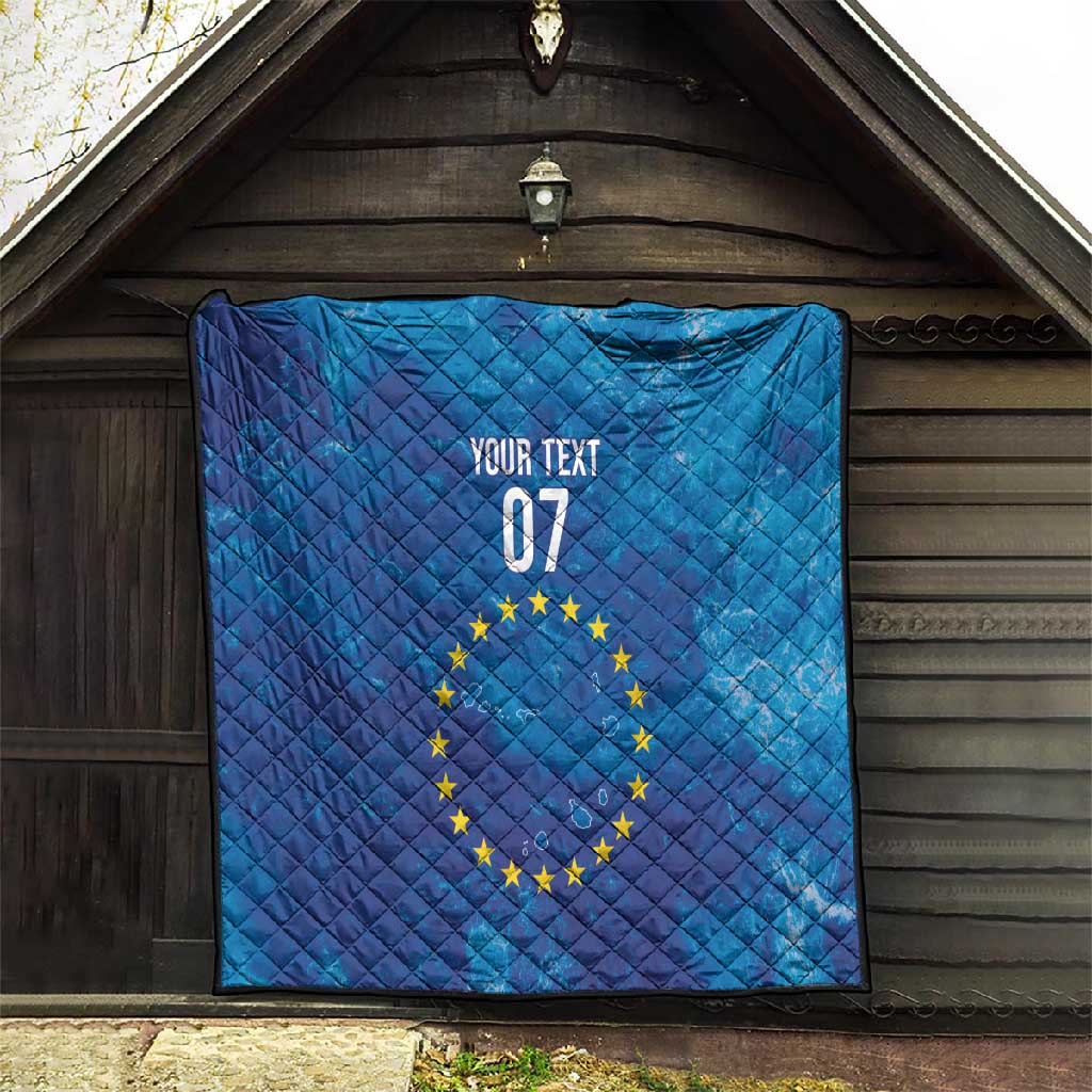 Cape Verde Tubaroes Azuis Custom Quilt Break The Waves - African Pride