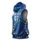 Cape Verde Tubaroes Azuis Custom Sleeveless Hoodie Break The Waves - African Pride