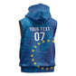 Cape Verde Tubaroes Azuis Custom Sleeveless Zip Hoodie Break The Waves - African Pride