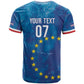 Cape Verde Tubaroes Azuis Custom T shirt Break The Waves - African Pride