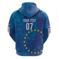 Cape Verde Tubaroes Azuis Custom Zip Hoodie Break The Waves - African Pride