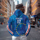 Cape Verde Tubaroes Azuis Custom Zip Hoodie Break The Waves - African Pride