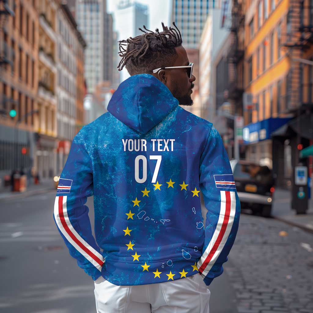 Cape Verde Tubaroes Azuis Custom Zip Hoodie Break The Waves - African Pride