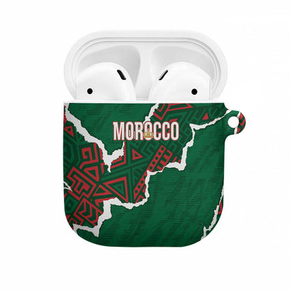 Morocco Football AirPods Case Grunge Motifs