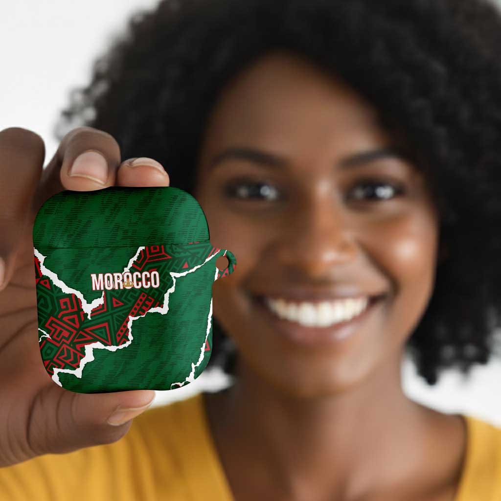 Morocco Football AirPods Case Grunge Motifs