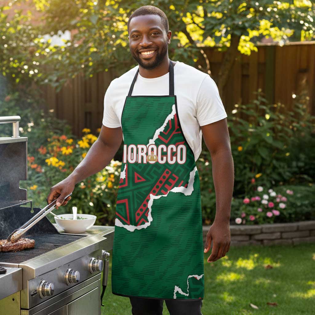 Morocco Football Apron Grunge Motifs