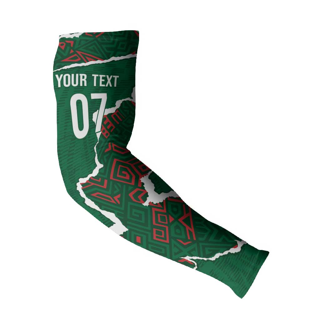 Morocco Football Custom Arm Sleeves Grunge Motifs