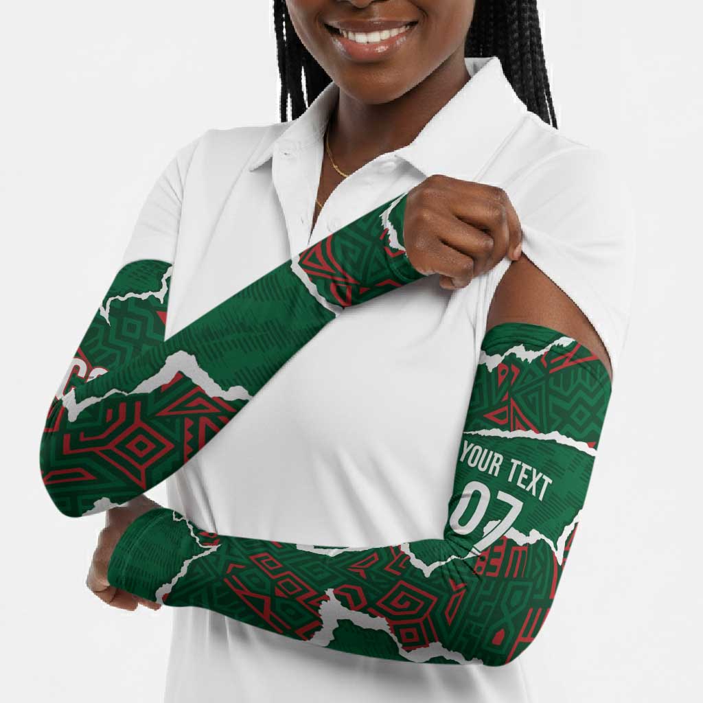 Morocco Football Custom Arm Sleeves Grunge Motifs