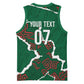 Morocco Football Custom Basketball Jersey Grunge Motifs