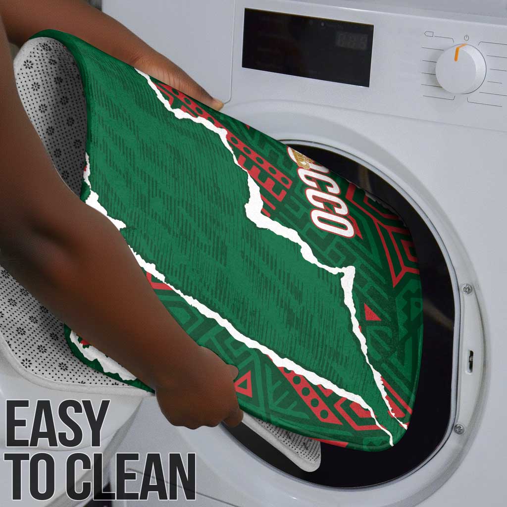 Morocco Football Bathroom Set Grunge Motifs