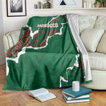 Morocco Football Blanket Grunge Motifs