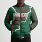 Morocco Football Custom Bomber Puffer Jacket Grunge Motifs