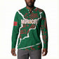 Morocco Football Custom Button Sweatshirt Grunge Motifs