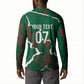 Morocco Football Custom Button Sweatshirt Grunge Motifs