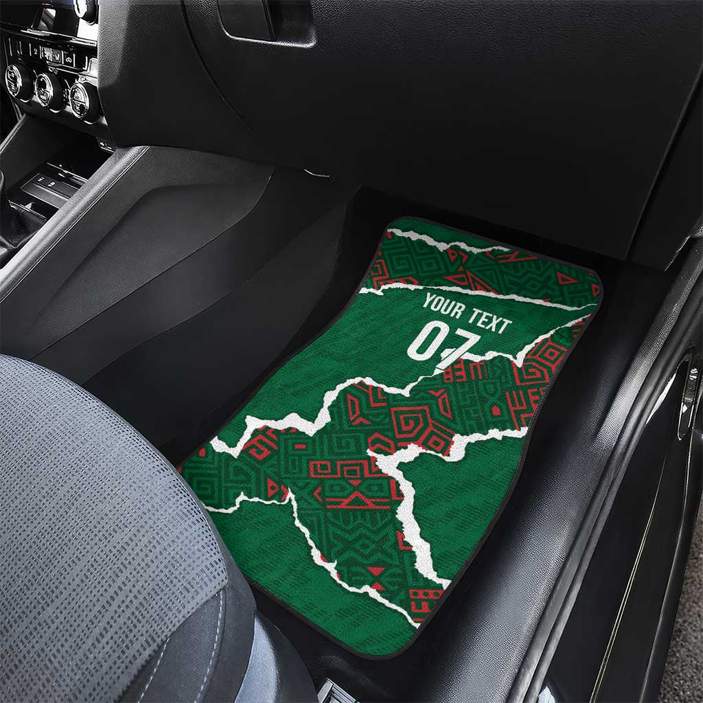 Morocco Football Custom Car Mats Grunge Motifs