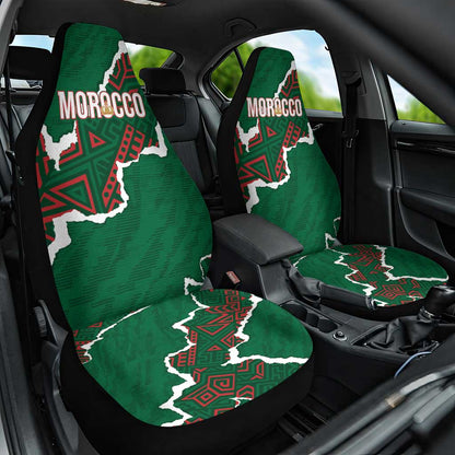 Morocco Football Car Seat Cover Grunge Motifs