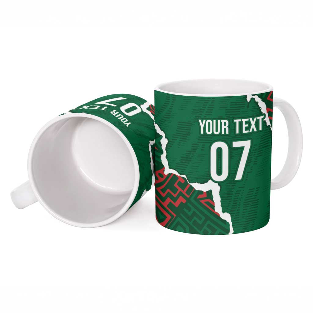 Morocco Football Custom Ceramic Mug Grunge Motifs