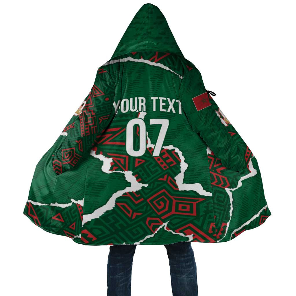 Morocco Football Custom Cloak Grunge Motifs