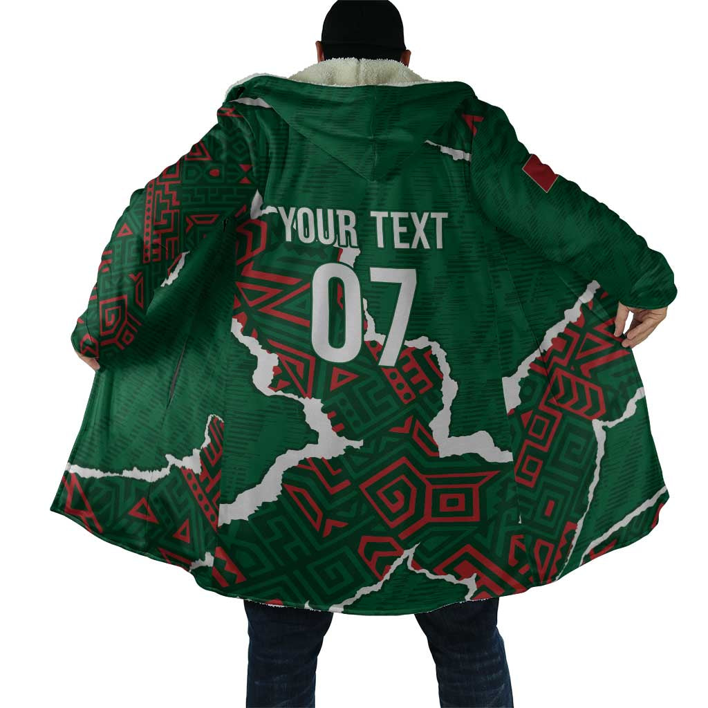 Morocco Football Custom Cloak Grunge Motifs