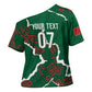 Morocco Football Custom Cross Shoulder Shirt Grunge Motifs