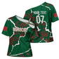 Morocco Football Custom Cross Shoulder Shirt Grunge Motifs