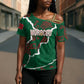 Morocco Football Custom Cross Shoulder Shirt Grunge Motifs