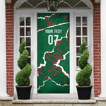 Morocco Football Custom Door Cover Grunge Motifs