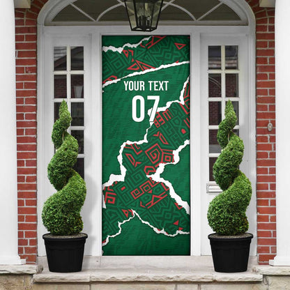Morocco Football Custom Door Cover Grunge Motifs