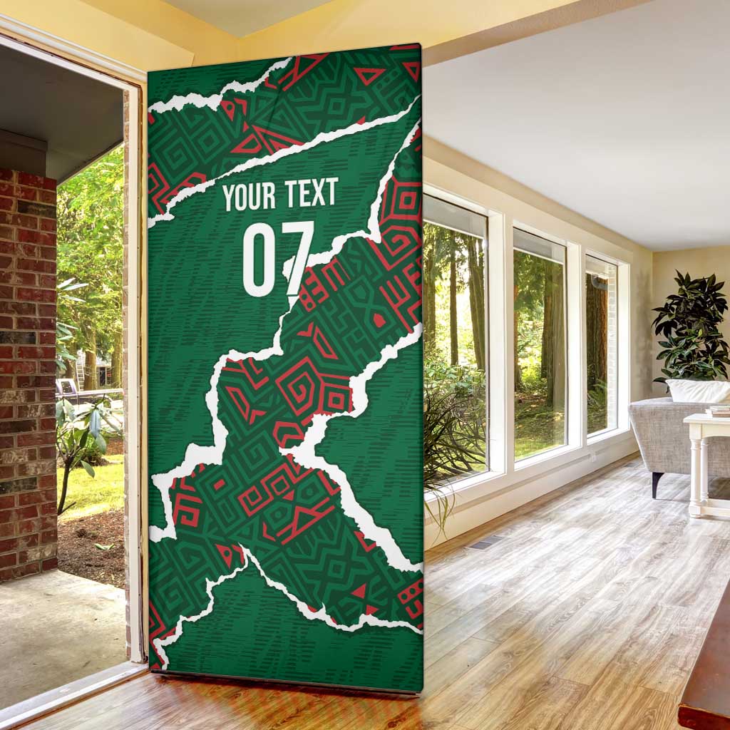 Morocco Football Custom Door Cover Grunge Motifs