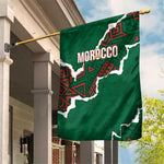 Morocco Football Garden Flag Grunge Motifs