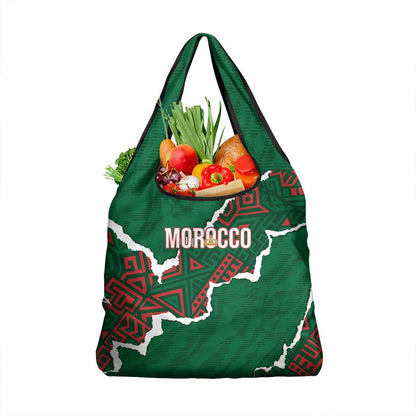 Morocco Football Grocery Bag Grunge Motifs
