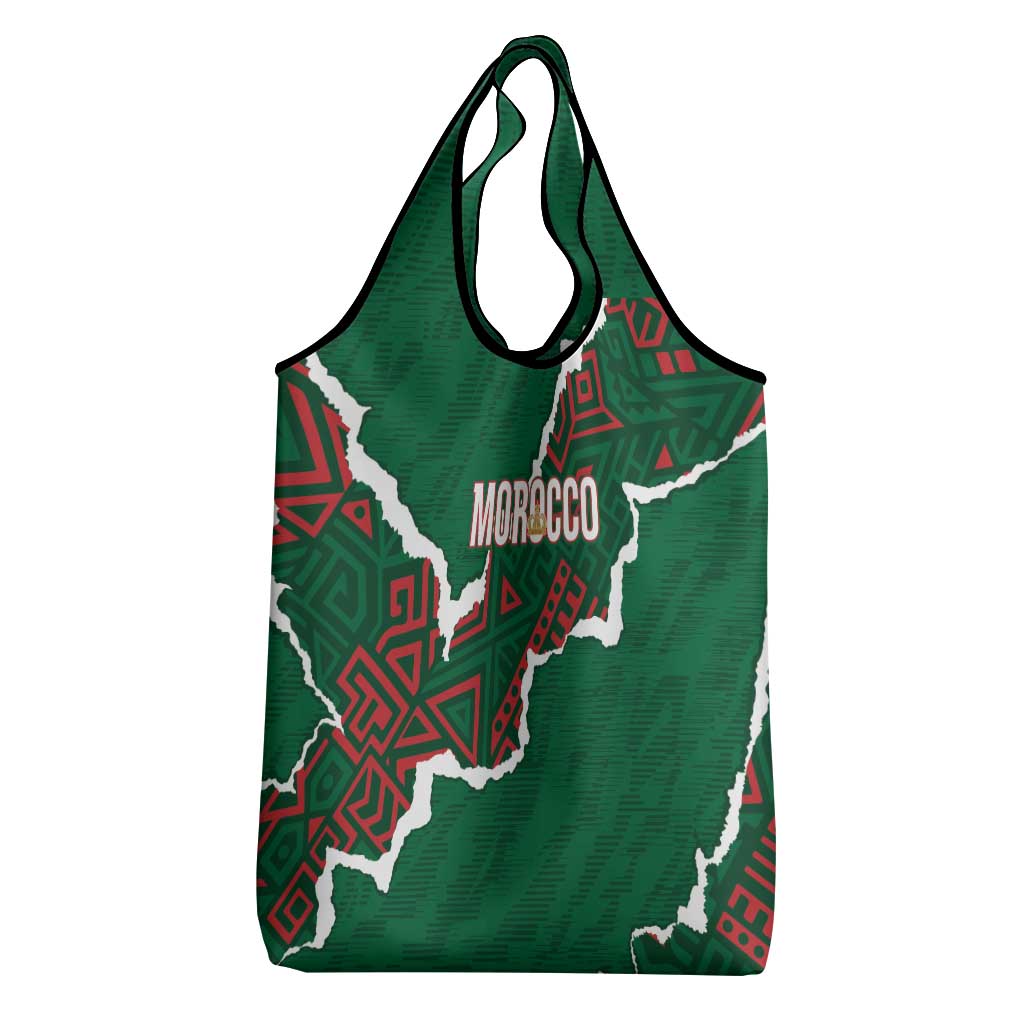 Morocco Football Grocery Bag Grunge Motifs