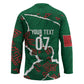 Morocco Football Custom Hockey Jersey Grunge Motifs