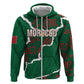 Morocco Football Custom Hoodie Grunge Motifs