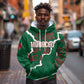 Morocco Football Custom Hoodie Grunge Motifs