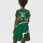 Morocco Football Custom Kid Short Sleeve Dress Grunge Motifs