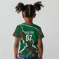 Morocco Football Custom Kid T shirt Grunge Motifs