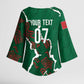 Morocco Football Custom Kimono Sleeve Blouse Grunge Motifs