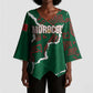 Morocco Football Custom Kimono Sleeve Blouse Grunge Motifs