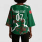 Morocco Football Custom Kimono Sleeve Blouse Grunge Motifs