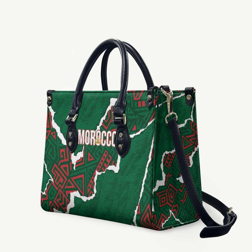 Morocco Football Leather Bag Grunge Motifs