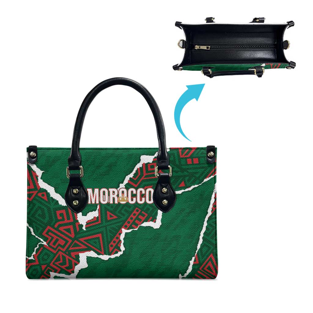 Morocco Football Leather Bag Grunge Motifs
