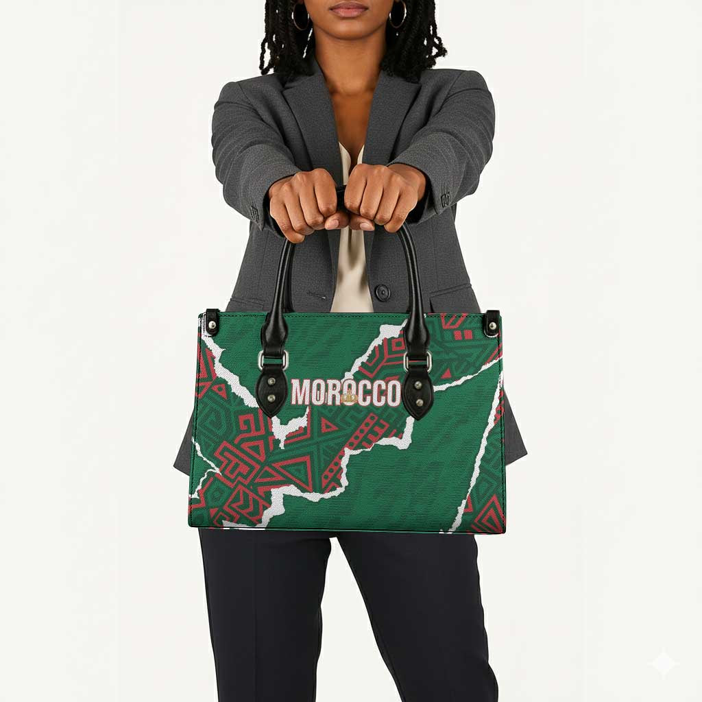 Morocco Football Leather Bag Grunge Motifs