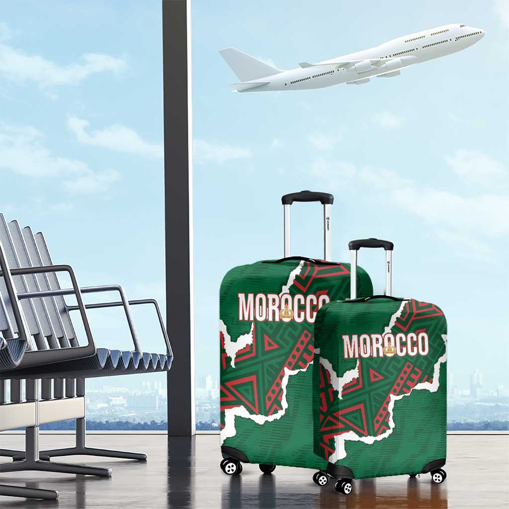 Morocco Football Luggage Cover Grunge Motifs