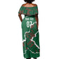 Morocco Football Custom Off Shoulder Maxi Dress Grunge Motifs