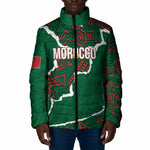 Morocco Football Custom Padded Jacket Grunge Motifs